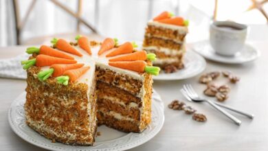 طرز تهیه کیک هویج کافی شاپی، پوک، نرم و خوشمزه