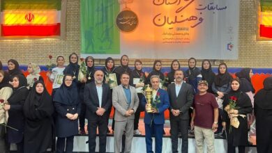 قهرمانی تیم والیبال بانوان ناحیه سه شیراز